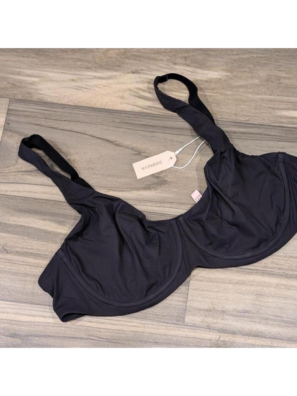 Dobreva Black Adjustable Underwire Bra